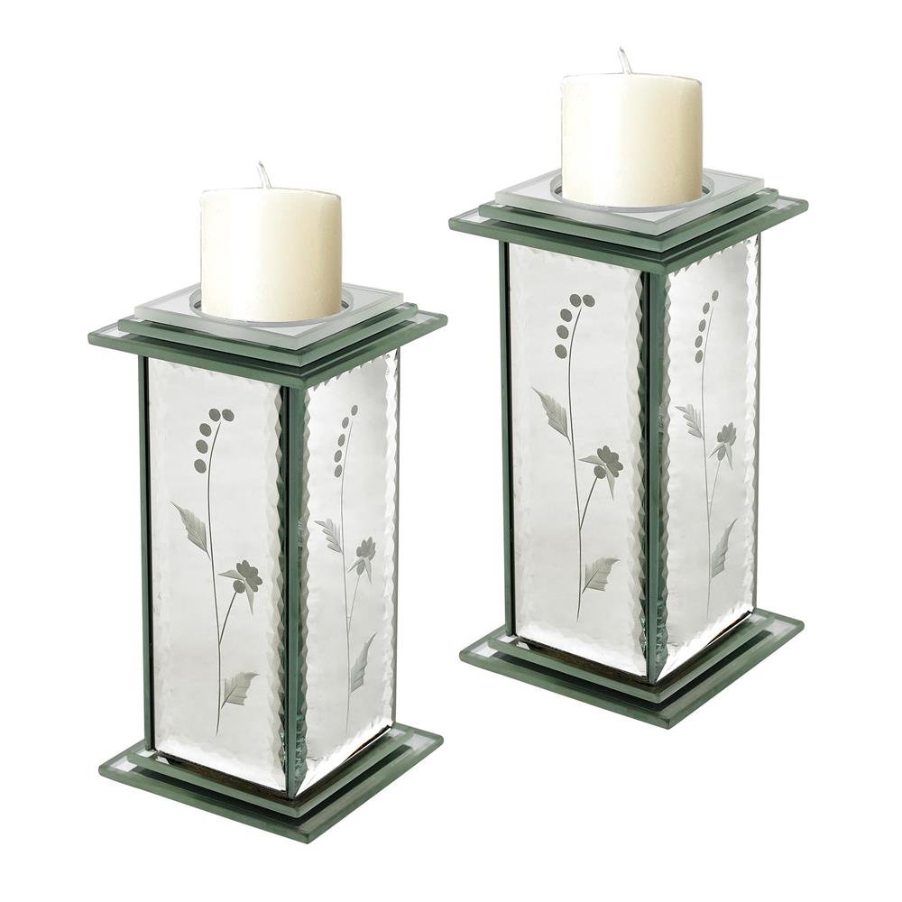 ELK Home 114-50/S2 Set Of 2 Venetian Candle Holders in CLEAR